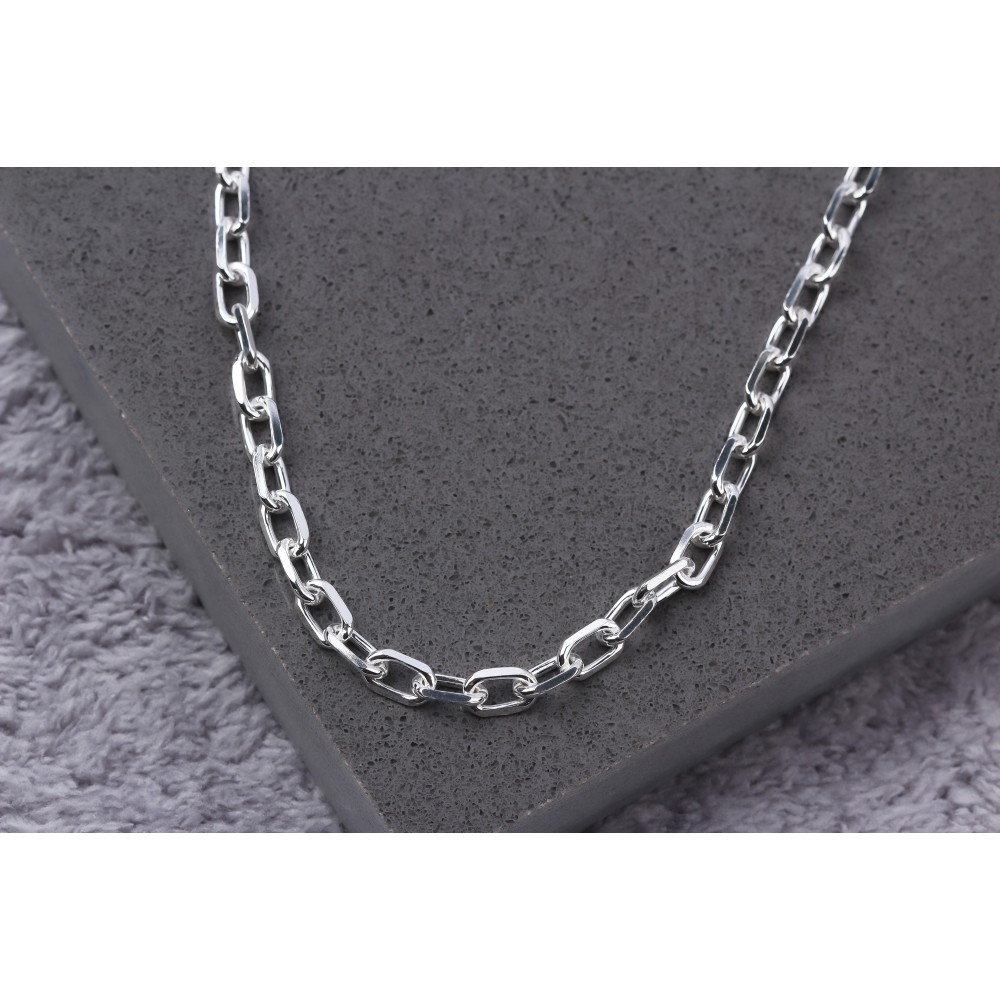 Glorria 925k Sterling Silver 6mm Anchor Chain Necklace
