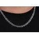 Glorria 925k Sterling Silver 7mm Mariner Chain Necklace