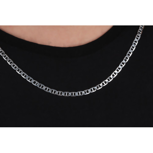 Glorria 925k Sterling Silver 6mm Mariner Chain Necklace Glorria 925k Sterling Silver 6mm Mariner Chain Necklace