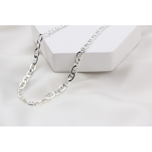 Glorria 925k Sterling Silver 5mm Mariner Chain Necklace Glorria 925k Sterling Silver 5mm Mariner Chain Necklace