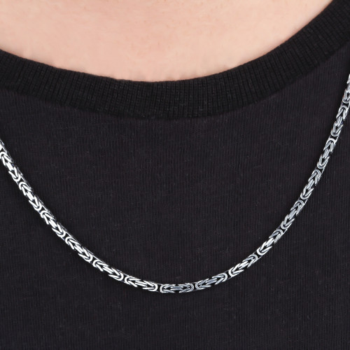 Glorria 925k Sterling Silver 3mm King Chain Necklace Glorria 925k Sterling Silver 3mm King Chain Necklace
