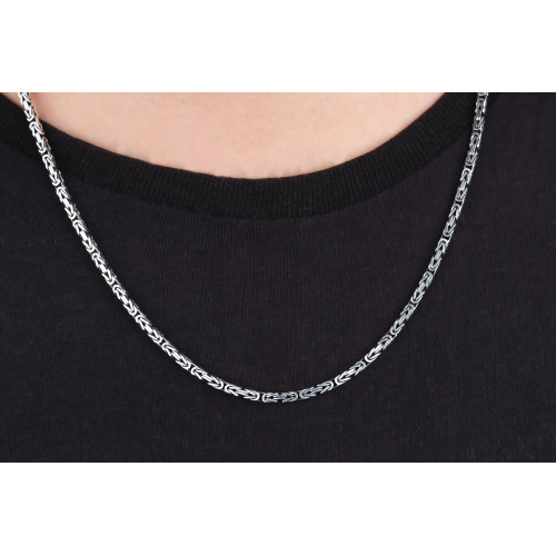 Glorria 925k Sterling Silver 3mm King Chain Necklace Glorria 925k Sterling Silver 3mm King Chain Necklace