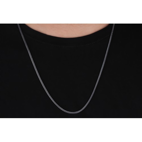 Glorria 925k Sterling Silver 2mm Foxtail Chain Necklace Glorria 925k Sterling Silver 2mm Foxtail Chain Necklace