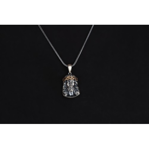 Glorria 925k Sterling Silver Gourmet Chain Jesus Christ Necklace Glorria 925k Sterling Silver Gourmet Chain Jesus Christ Necklace