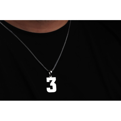 Glorria 925k Sterling Silver Men Personalized Numeral Silver Necklace Glorria 925k Sterling Silver Men Personalized Numeral Silver Necklace