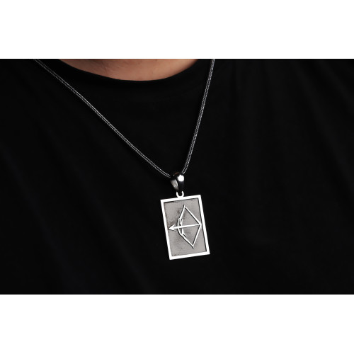 Glorria 925k Sterling Silver Men Horoscope Silver Necklace