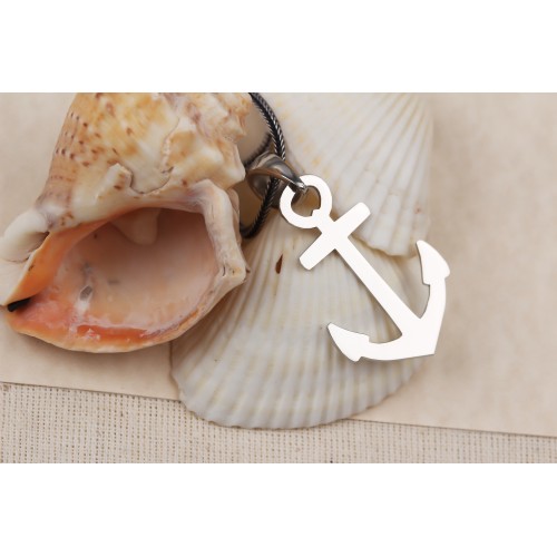 Glorria 925k Sterling Silver Men Anchor Silver Necklace Glorria 925k Sterling Silver Men Anchor Silver Necklace