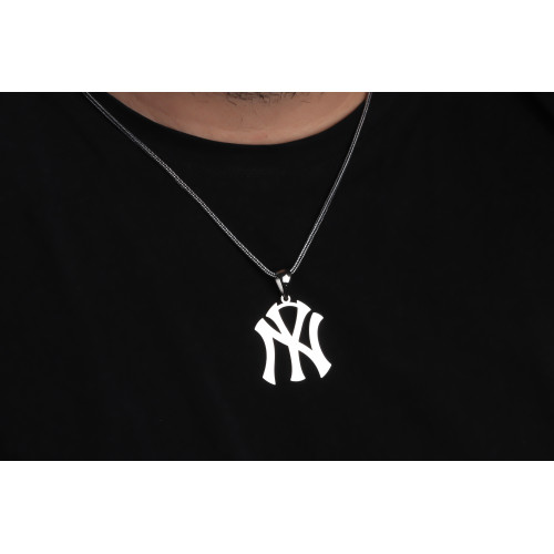 Glorria 925k Sterling Silver Men NY Silver Necklace Glorria 925k Sterling Silver Men NY Silver Necklace