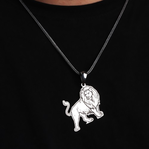 Glorria 925k Sterling Silver Men Lion Sterling Silver Necklace Glorria 925k Sterling Silver Men Lion Sterling Silver Necklace