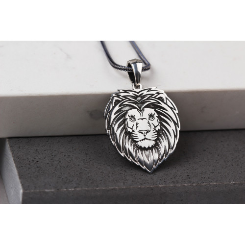 Glorria 925k Sterling Silver Men Lion Sterling Silver Necklace Glorria 925k Sterling Silver Men Lion Sterling Silver Necklace