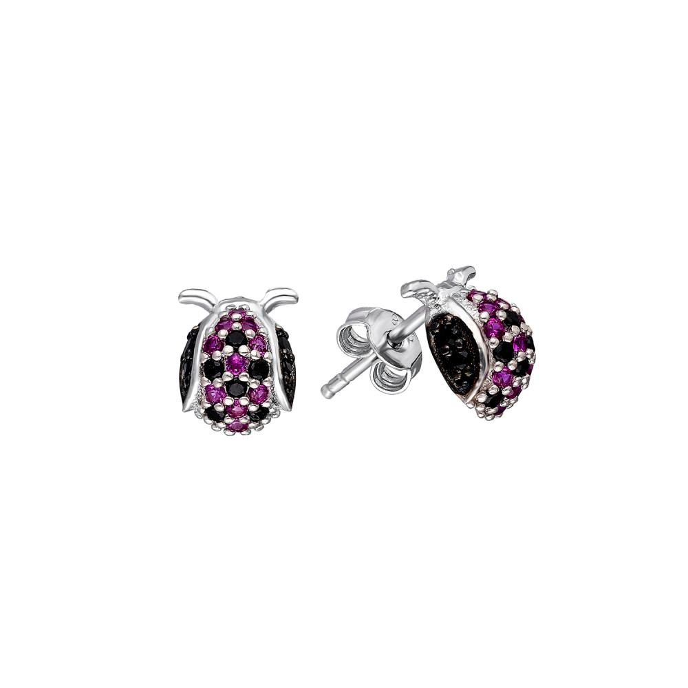 Glorria 925k Sterling Silver Ladybug Earring