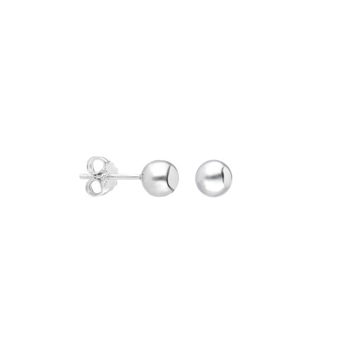 Glorria 925k Sterling Silver 4 mm Ball Earring Glorria 925k Sterling Silver 4 mm Ball Earring