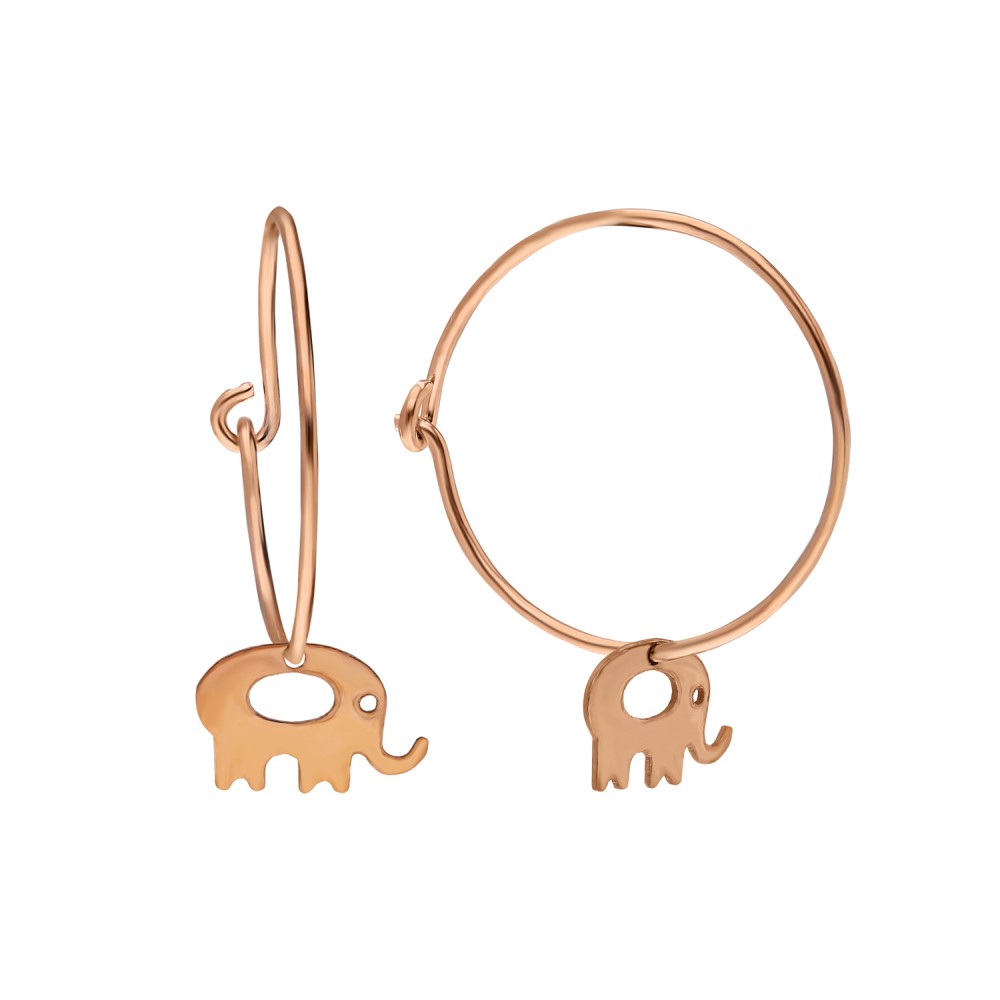 Glorria 925k Sterling Silver Elephant Earring