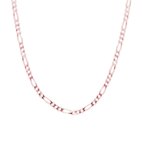 Glorria 925k Sterling Silver Rose Figaro Chain Glorria 925k Sterling Silver Rose Figaro Chain