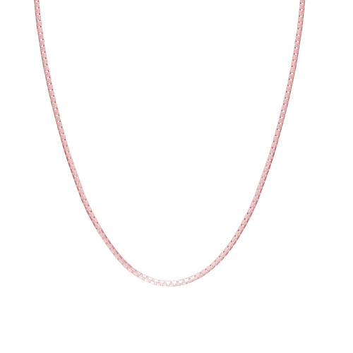 Glorria 925k Sterling Silver Rose Cube Chain Glorria 925k Sterling Silver Rose Cube Chain