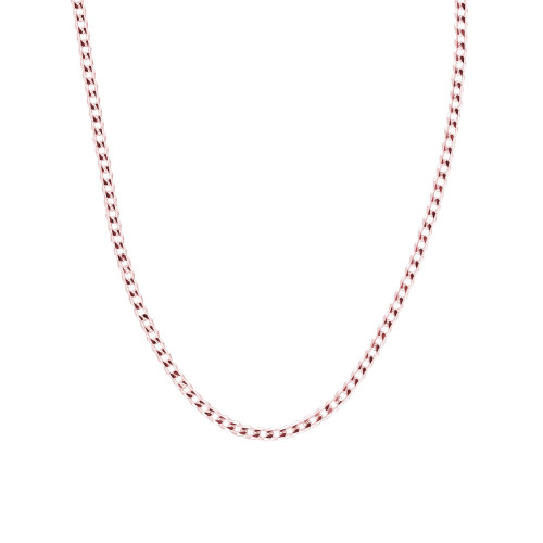 Glorria 925k Sterling Silver Rose Curb Chain Glorria 925k Sterling Silver Rose Curb Chain
