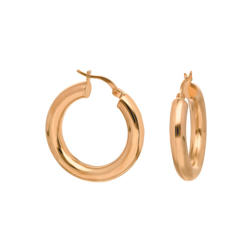 Glorria 925k Sterling Silver 2 cm Thick Circle Earring Glorria 925k Sterling Silver 2 cm Thick Circle Earring