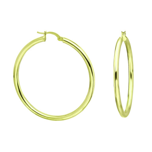 Glorria 925k Sterling Silver 4 cm Slim Circle Earring Glorria 925k Sterling Silver 4 cm Slim Circle Earring