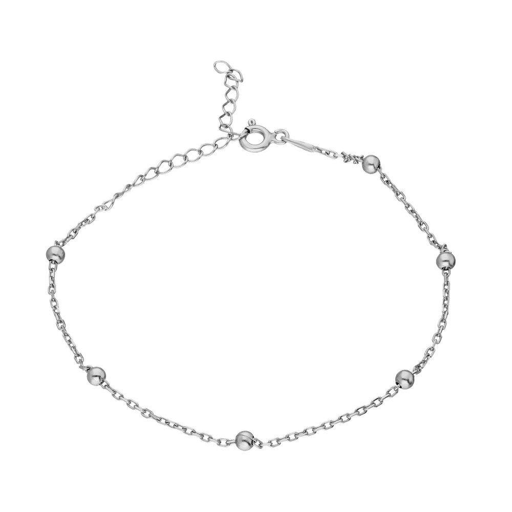 Glorria Silver Ball Chain Bracelet