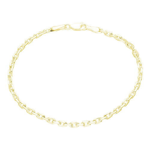 Glorria 925k Sterling Silver Yellow Forsa Chain Bracelet Glorria 925k Sterling Silver Yellow Forsa Chain Bracelet