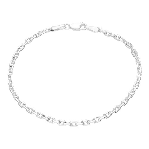 Glorria 925k Sterling Silver Forsa Chain Bracelet