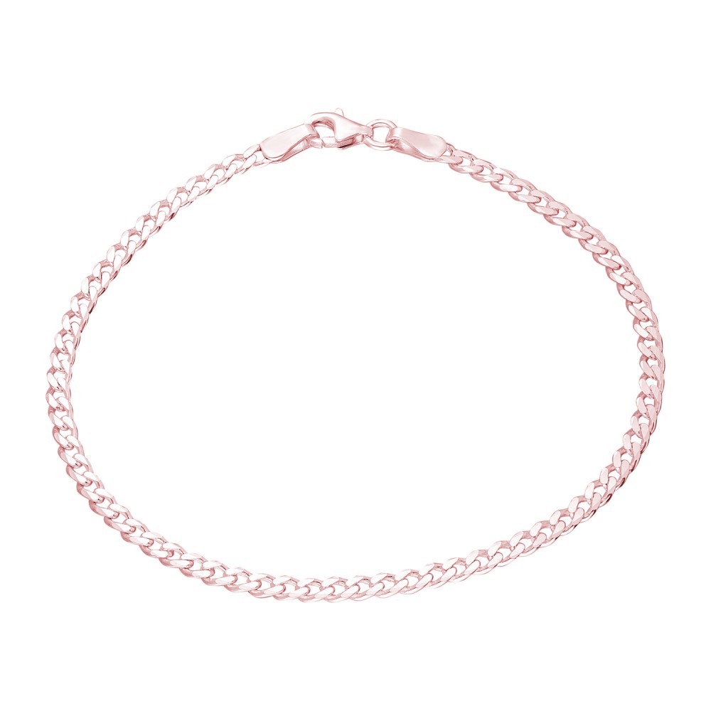 Glorria Silver Rose Gurmet Chain Bracelet