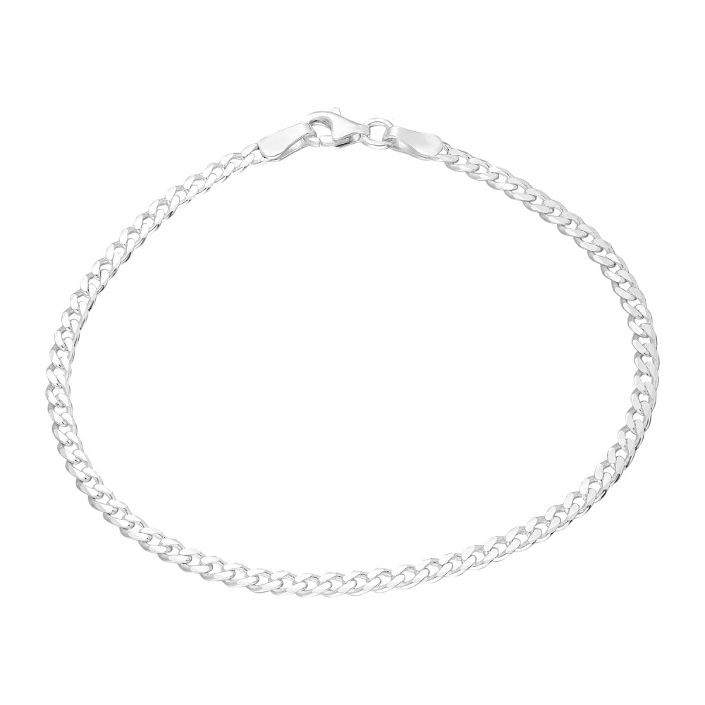 Glorria Silver Gurmet Chain Bracelet