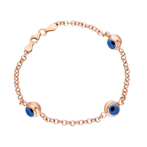 Glorria 925k Sterling Silver Rose Eye Bracelet Glorria 925k Sterling Silver Rose Eye Bracelet