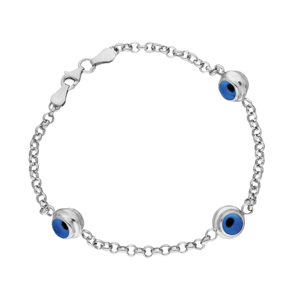 Glorria 925k Sterling Silver Eye Bracelet