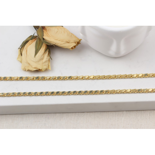 Glorria 925k Sterling Silver Barley Scale Chain Necklace Glorria 925k Sterling Silver Barley Scale Chain Necklace