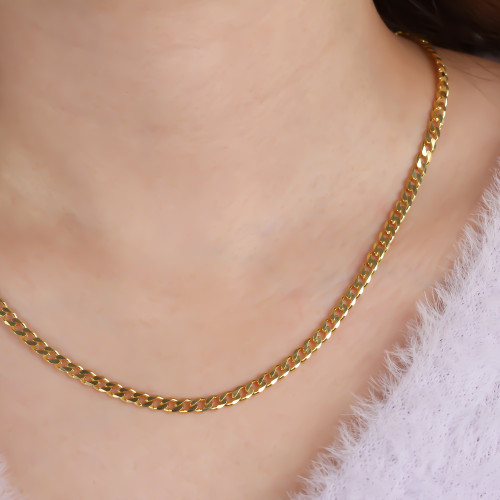 Glorria 925k Sterling Silver Curb Chain Necklace Glorria 925k Sterling Silver Curb Chain Necklace