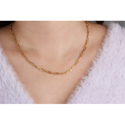 Glorria 925k Sterling Silver Link Chain Necklace Glorria 925k Sterling Silver Link Chain Necklace