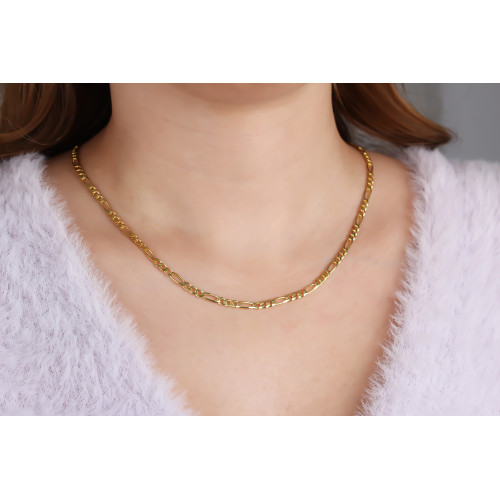 Glorria 925k Sterling Silver Figaro Chain Necklace Glorria 925k Sterling Silver Figaro Chain Necklace