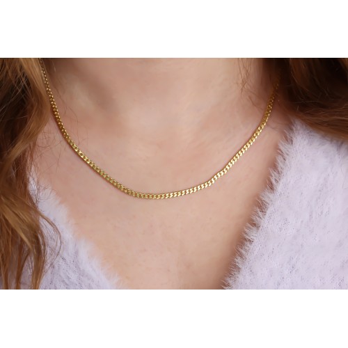 Glorria 925k Sterling Silver Curb Chain Necklace Glorria 925k Sterling Silver Curb Chain Necklace