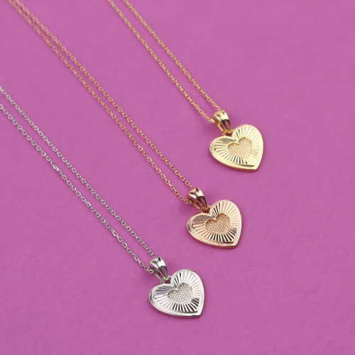 Glorria 925k Sterling Silver Heart Necklace