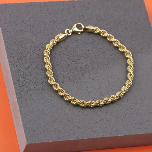 Glorria 925k Sterling Silver Rope Twist Chain Bracelet Glorria 925k Sterling Silver Rope Twist Chain Bracelet