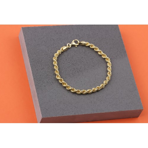 Glorria 925k Sterling Silver Rope Twist Chain Bracelet Glorria 925k Sterling Silver Rope Twist Chain Bracelet