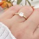 Glorria 14k Solid Gold Baguette Solitaire Ring Glorria 14k Solid Gold Baguette Solitaire Ring