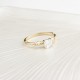 Glorria 14k Solid Gold Baguette Solitaire Ring Glorria 14k Solid Gold Baguette Solitaire Ring