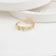 Glorria 14k Solid Gold Stone-Set Asymmetrical Ring Glorria 14k Solid Gold Stone-Set Asymmetrical Ring