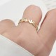 Glorria 14k Solid Gold Stone-Set Asymmetrical Ring Glorria 14k Solid Gold Stone-Set Asymmetrical Ring