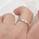 Glorria 14k Solid Gold Stone-Set Asymmetrical Ring Glorria 14k Solid Gold Stone-Set Asymmetrical Ring
