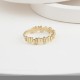 Glorria 14k Solid Gold Stone-Set Asymmetrical Ring Glorria 14k Solid Gold Stone-Set Asymmetrical Ring