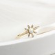 Glorria 14k Solid Gold Stone-Set Enamel Flower Ring Glorria 14k Solid Gold Stone-Set Enamel Flower Ring