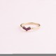 Glorria 14k Solid Gold Pink Stone Heart Ring Glorria 14k Solid Gold Pink Stone Heart Ring