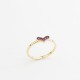 Glorria 14k Solid Gold Pink Stone Heart Ring Glorria 14k Solid Gold Pink Stone Heart Ring