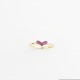 Glorria 14k Solid Gold Pink Stone Heart Ring Glorria 14k Solid Gold Pink Stone Heart Ring
