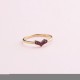Glorria 14k Solid Gold Pink Stone Heart Ring Glorria 14k Solid Gold Pink Stone Heart Ring