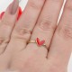 Glorria 14k Solid Gold Red Enamel Heart Ring Glorria 14k Solid Gold Red Enamel Heart Ring