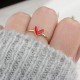 Glorria 14k Solid Gold Red Enamel Heart Ring Glorria 14k Solid Gold Red Enamel Heart Ring